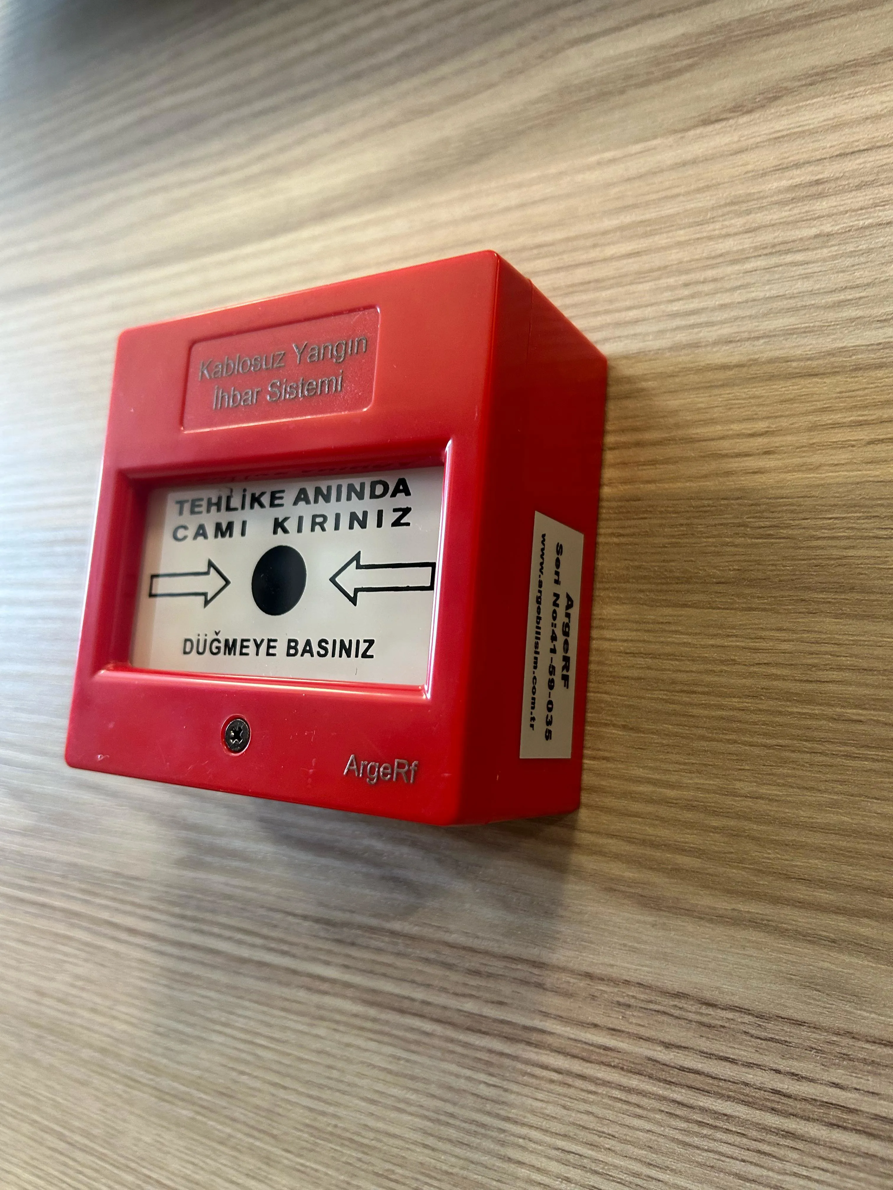 Kablosuz Yangın İhbar Kırbas Buton
