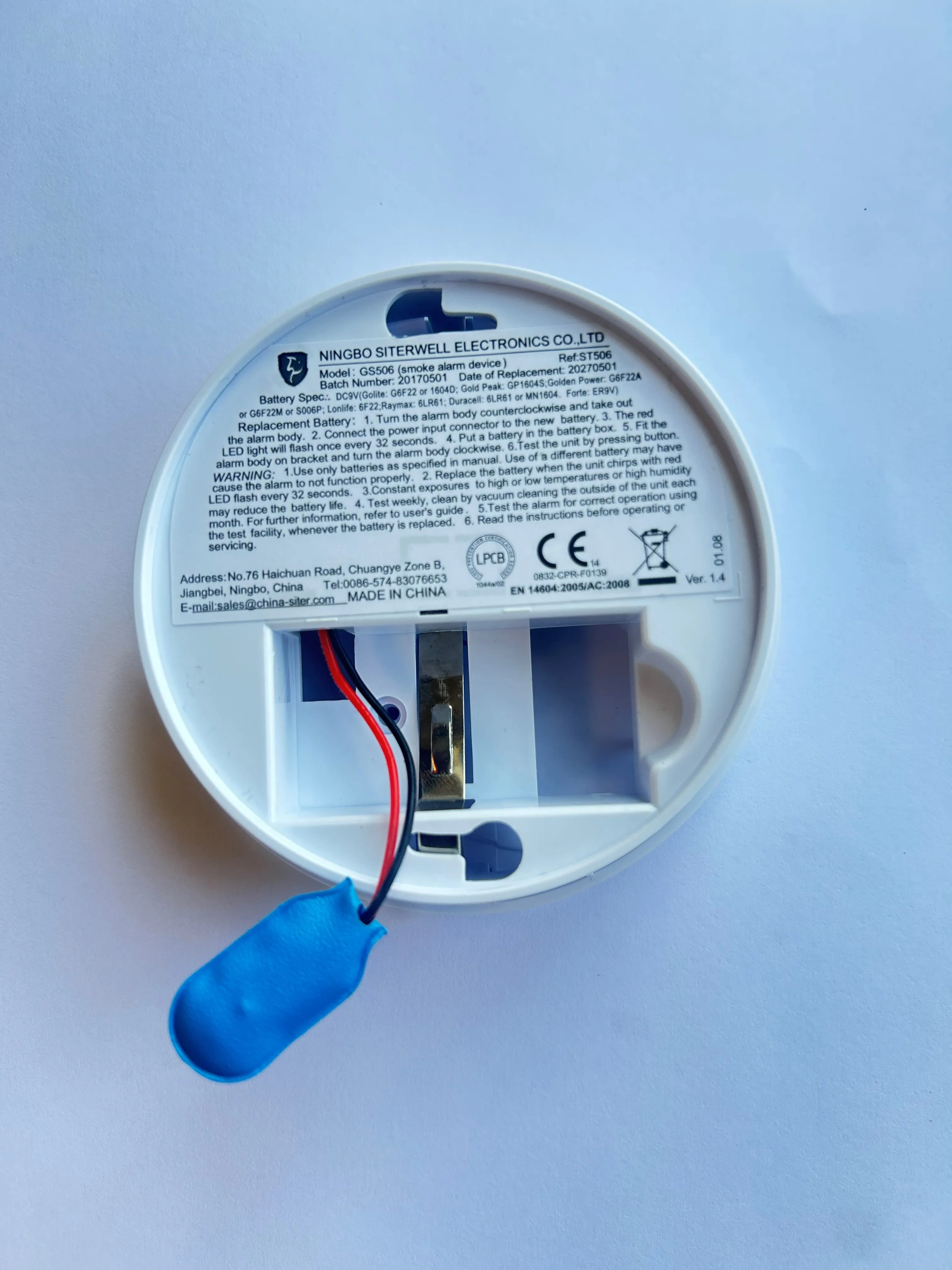 GS506 PİLLİ DUMAN DEDEKTÖRÜ