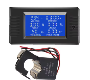 PZEM-022 Dijital Ekran Güç Volt Amper Frekans Akım Gerilim Faktörü